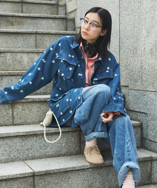 MIRROR STOKE（ミラーストーク）の「【ZOZO限定】FATIGUE JACKET/ファティーグジャケット（ミリタリージャケット・レディース・キャメル/ブルー・MEDIUM）」の8枚目の写真