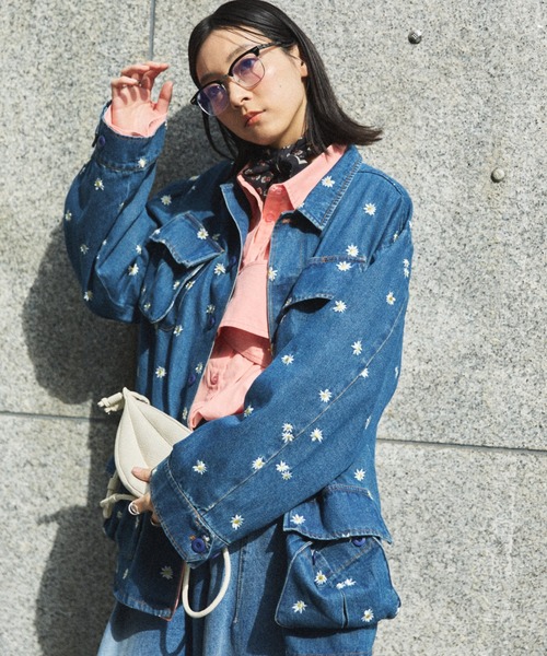 MIRROR STOKE（ミラーストーク）の「【ZOZO限定】FATIGUE JACKET/ファティーグジャケット（ミリタリージャケット・レディース・キャメル/ブルー・MEDIUM）」の16枚目の写真