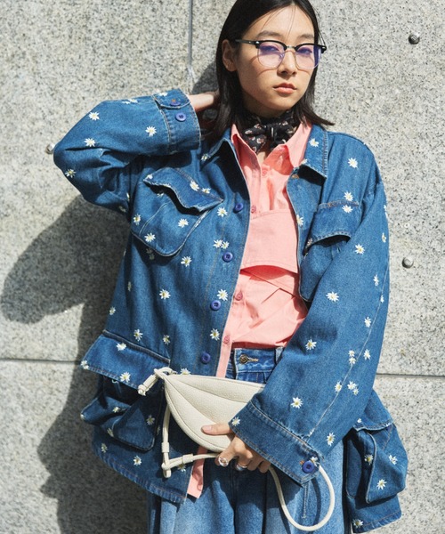 MIRROR STOKE（ミラーストーク）の「【ZOZO限定】FATIGUE JACKET/ファティーグジャケット（ミリタリージャケット・レディース・キャメル/ブルー・MEDIUM）」の14枚目の写真