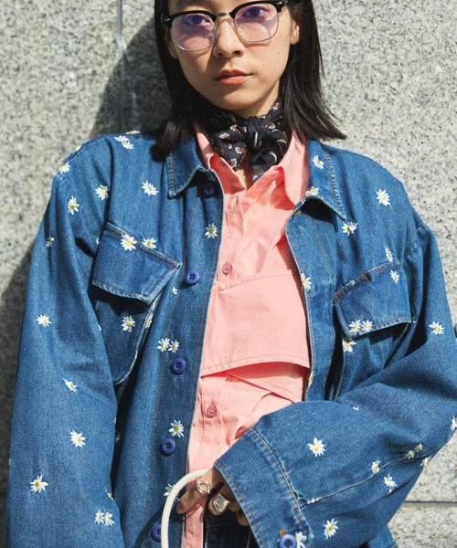 MIRROR STOKE（ミラーストーク）の「【ZOZO限定】FATIGUE JACKET/ファティーグジャケット（ミリタリージャケット・レディース・キャメル/ブルー・MEDIUM）」の13枚目の写真