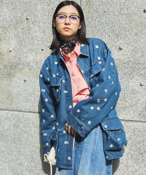 MIRROR STOKE（ミラーストーク）の「【ZOZO限定】FATIGUE JACKET/ファティーグジャケット（ミリタリージャケット・レディース・キャメル/ブルー・MEDIUM）」の15枚目の写真