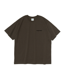 (ビッグサイズ) レタリングポイント半袖Tシャツ (カーキ)