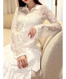 シアーポロニットトップス