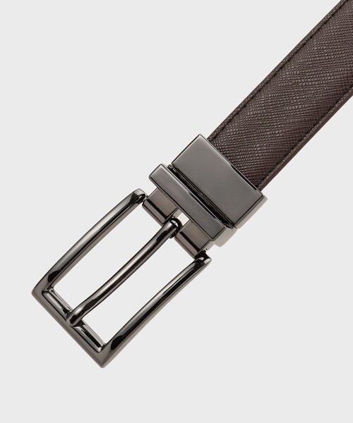 tk.TAKEO KIKUCHI（ティーケータケオキクチ）の「【２WAY】リバーシブルナローベルト（ベルト・メンズ・ブラック系4/ネイビー系4/ブラウン系その他5・00）」の4枚目の写真