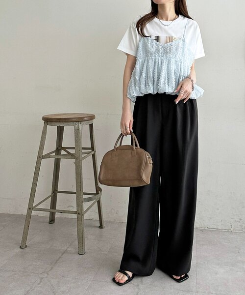 DISCOAT(ディスコート)の「シアージャガードバルーンキャミ(キャミソール・レディース・サックスブルー/アイボリー/ブラック・FREE)」の18枚目の写真