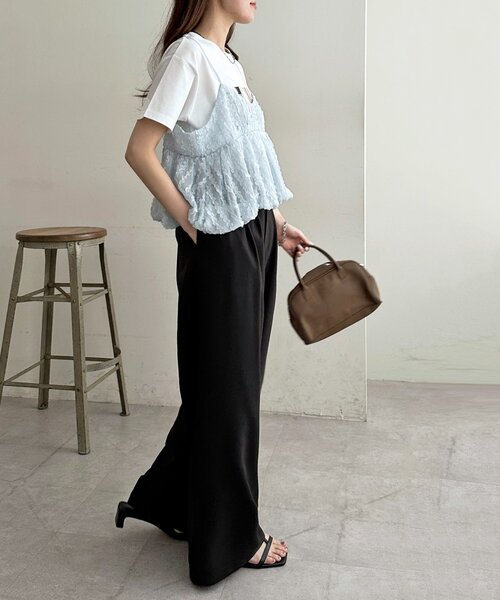 DISCOAT(ディスコート)の「シアージャガードバルーンキャミ(キャミソール・レディース・サックスブルー/アイボリー/ブラック・FREE)」の19枚目の写真