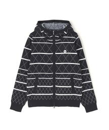 PEARLY GATES（パーリーゲイツ）の「【PEARLY GATES】キルト風　袋ＪＱニットパーカー（パーカー）」