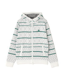 PEARLY GATES（パーリーゲイツ）の「【PEARLY GATES】キルト風　袋ＪＱニットパーカー（パーカー）」