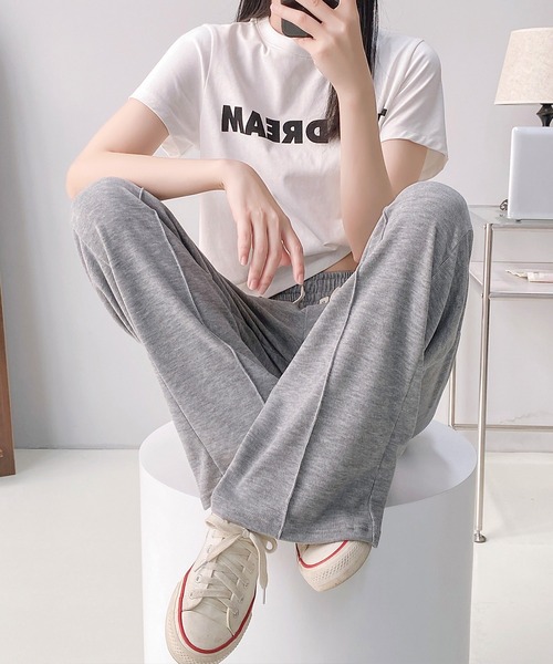 by LEGNA(バイレグナ)の「【選べる丈感】さらてろピンタックワイドパンツ(その他パンツ・レディース・ライトグレー系/ダルブルー系/ベージュ系/ブラック系/グレー系・L-Short/XL-Short/M-Short/L-Regular/XL-Regular/M-Regular/L-Long/M-Long)」の8枚目の写真