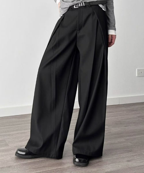 セール】Tuck Wide Slacks Pants タック ワイド スラックスパンツ