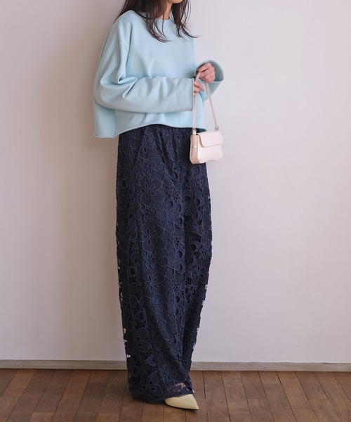 AKTE（アクテ）の「カットオフスウェットプルオーバー（スウェット・レディース・トップグレー/ライトブルー・FREE）」の3枚目の写真