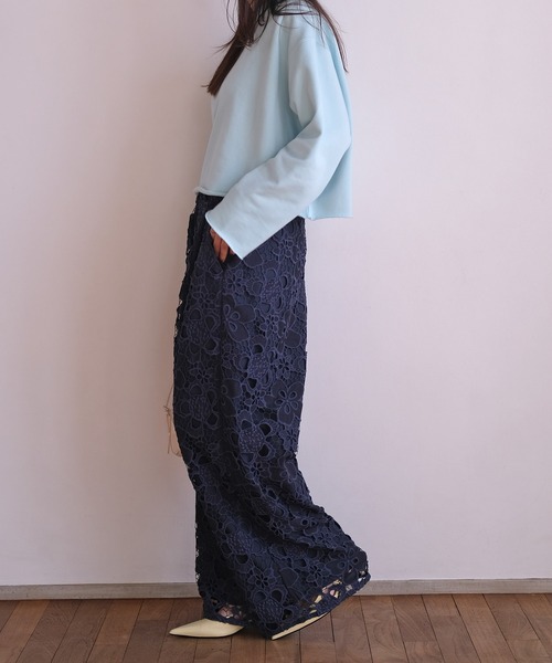 AKTE（アクテ）の「カットオフスウェットプルオーバー（スウェット・レディース・トップグレー/ライトブルー・FREE）」の6枚目の写真