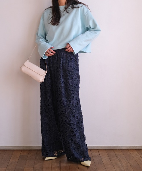 AKTE（アクテ）の「カットオフスウェットプルオーバー（スウェット・レディース・トップグレー/ライトブルー・FREE）」の7枚目の写真