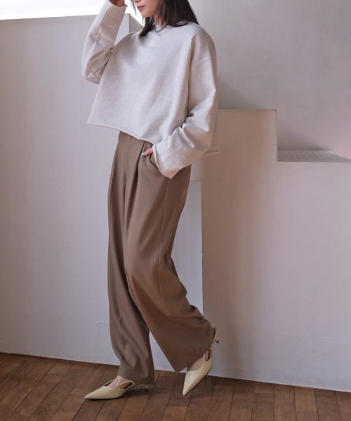 AKTE（アクテ）の「カットオフスウェットプルオーバー（スウェット・レディース・トップグレー/ライトブルー・FREE）」の15枚目の写真