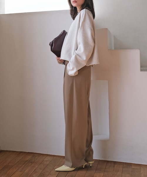 AKTE（アクテ）の「カットオフスウェットプルオーバー（スウェット・レディース・トップグレー/ライトブルー・FREE）」の16枚目の写真