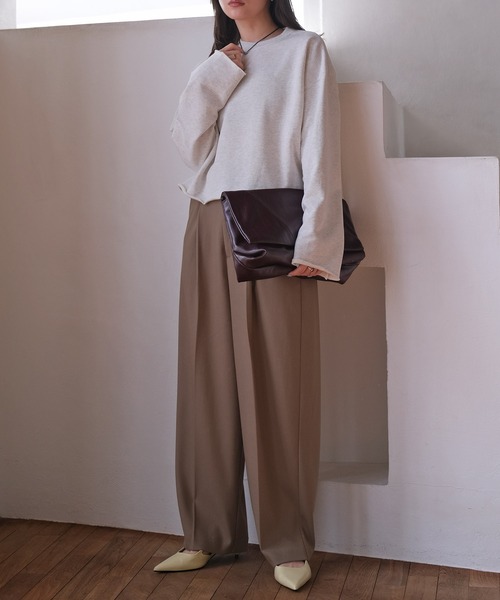 AKTE（アクテ）の「カットオフスウェットプルオーバー（スウェット・レディース・トップグレー/ライトブルー・FREE）」の19枚目の写真