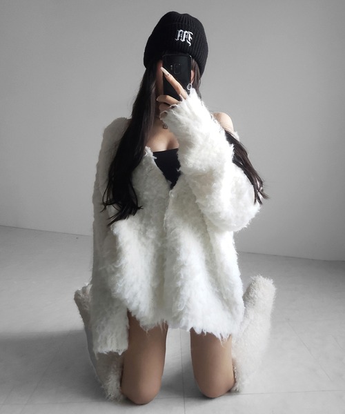 me+em select(ミームセレクト)の「M LOGO embroidery knit beanie / M LOGO 刺繍ニットビーニー(ニットキャップ/ビーニー・レディース・ブラック・FREE)」の7枚目の写真