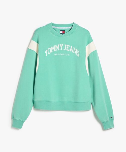 tommy jeans（トミー ジーンズ）の「ボクシーバーシティクルーネックトレーナー（スウェット・レディース・グリーン・X-SMALL/SMALL/MEDIUM）」の5枚目の写真
