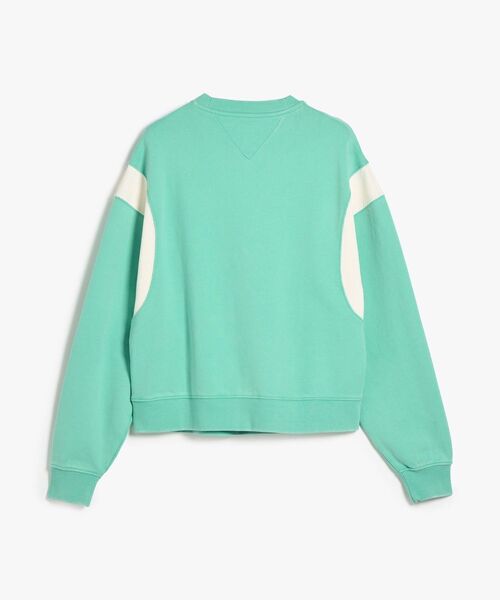tommy jeans（トミー ジーンズ）の「ボクシーバーシティクルーネックトレーナー（スウェット・レディース・グリーン・X-SMALL/SMALL/MEDIUM）」の6枚目の写真