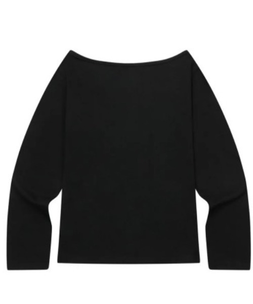 MUCENT（ムセント）の「◇MUCENT◇ブランド直輸入正規品/LOVRITS MINI HEART LOGO ONE SHOULDER T ラブリッツミニハートロゴワンショルダー長袖Tシャツ（Tシャツ/カットソー・レディース・ブラック/ホワイト・FREE）」の14枚目の写真