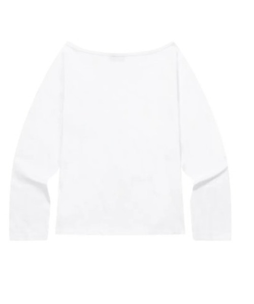 MUCENT（ムセント）の「◇MUCENT◇ブランド直輸入正規品/LOVRITS MINI HEART LOGO ONE SHOULDER T ラブリッツミニハートロゴワンショルダー長袖Tシャツ（Tシャツ/カットソー・レディース・ブラック/ホワイト・FREE）」の17枚目の写真