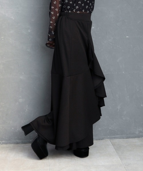 CECIL McBEE(セシルマクビー)の「カットツイルフリルスカート(スカート・レディース・モカ/ブラック・MEDIUM/LARGE)」の8枚目の写真