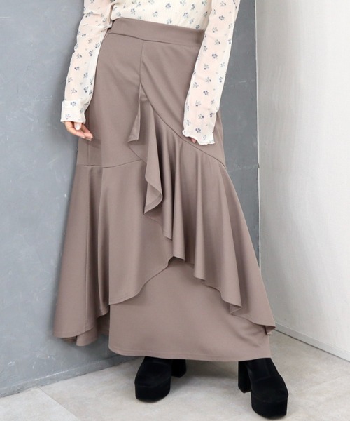 CECIL McBEE(セシルマクビー)の「カットツイルフリルスカート(スカート・レディース・モカ/ブラック・MEDIUM/LARGE)」の10枚目の写真