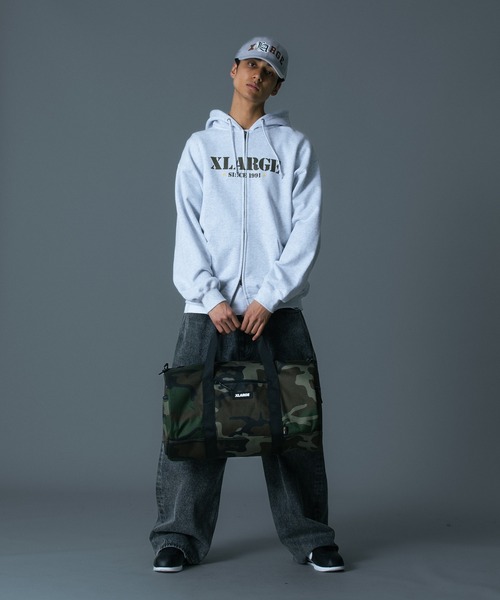 XLARGE（エクストララージ）の「DUFFLE BAG（ボストンバッグ・メンズ・カモフラージュ/ブラック・ONE SIZE）」の13枚目の写真