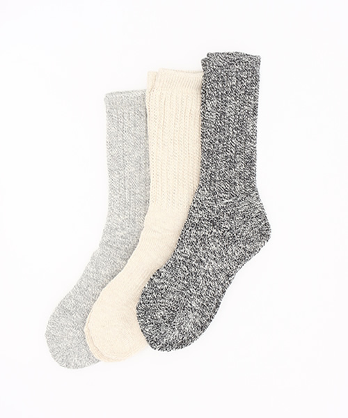 GLOBAL WORK（グローバルワーク）の「【3足セット】MIXクルーソックス/710717（ソックス/靴下・メンズ・ネイビー/グレー・FREE）」の2枚目の写真