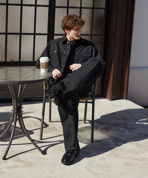 PUBLIC TOKYO（パブリックトウキョウ）の「【再入荷なし】SHIOTA BASIC 3ツイストJK　/セットアップ/春服/日本製/岡山デニム/大人気/ジャケット/ブルゾン/Gジャン/シオタ（デニムジャケット・メンズ・ブラック/インディゴブルー・1/2/3）」の7枚目の写真