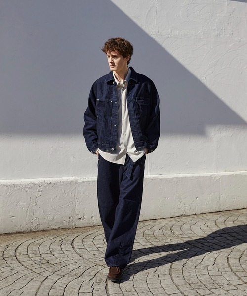 PUBLIC TOKYO（パブリックトウキョウ）の「【再入荷なし】SHIOTA BASIC 3ツイストJK　/セットアップ/春服/日本製/岡山デニム/大人気/ジャケット/ブルゾン/Gジャン/シオタ（デニムジャケット・メンズ・ブラック/インディゴブルー・1/2/3）」の12枚目の写真