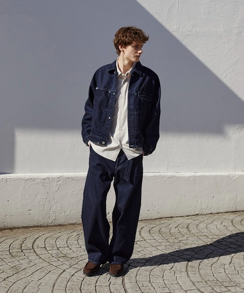 PUBLIC TOKYO（パブリックトウキョウ）の「【再入荷なし】SHIOTA BASIC 3ツイストJK　/セットアップ/春服/日本製/岡山デニム/大人気/ジャケット/ブルゾン/Gジャン/シオタ（デニムジャケット・メンズ・ブラック/インディゴブルー・1/2/3）」の13枚目の写真