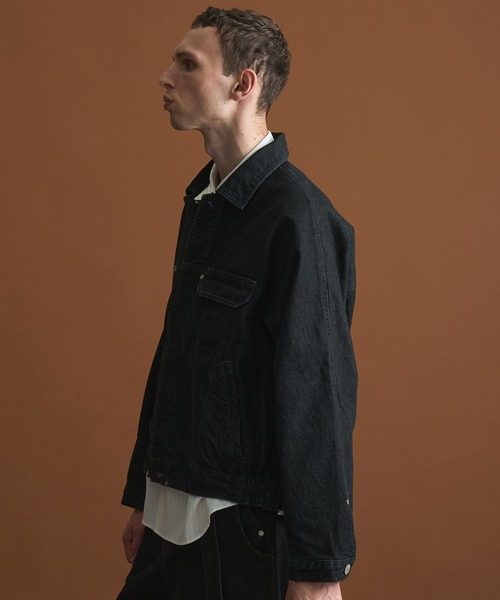 PUBLIC TOKYO（パブリックトウキョウ）の「【再入荷なし】SHIOTA BASIC 3ツイストJK　/セットアップ/春服/日本製/岡山デニム/大人気/ジャケット/ブルゾン/Gジャン/シオタ（デニムジャケット・メンズ・ブラック/インディゴブルー・1/2/3）」の17枚目の写真