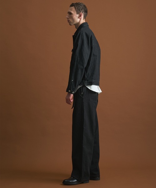 PUBLIC TOKYO（パブリックトウキョウ）の「【再入荷なし】SHIOTA BASIC 3ツイストJK　/セットアップ/春服/日本製/岡山デニム/大人気/ジャケット/ブルゾン/Gジャン/シオタ（デニムジャケット・メンズ・ブラック/インディゴブルー・1/2/3）」の22枚目の写真