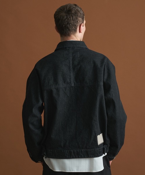 PUBLIC TOKYO（パブリックトウキョウ）の「【再入荷なし】SHIOTA BASIC 3ツイストJK　/セットアップ/春服/日本製/岡山デニム/大人気/ジャケット/ブルゾン/Gジャン/シオタ（デニムジャケット・メンズ・ブラック/インディゴブルー・1/2/3）」の18枚目の写真