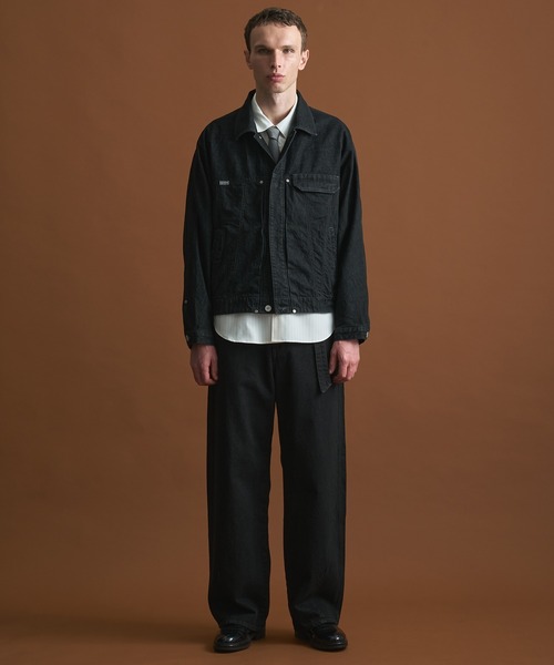 PUBLIC TOKYO（パブリックトウキョウ）の「【再入荷なし】SHIOTA BASIC 3ツイストJK　/セットアップ/春服/日本製/岡山デニム/大人気/ジャケット/ブルゾン/Gジャン/シオタ（デニムジャケット・メンズ・ブラック/インディゴブルー・1/2/3）」の20枚目の写真