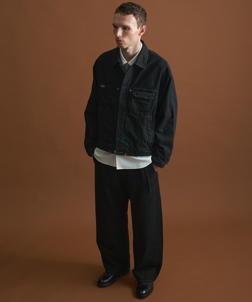 PUBLIC TOKYO（パブリックトウキョウ）の「【再入荷なし】SHIOTA BASIC 3ツイストJK　/セットアップ/春服/日本製/岡山デニム/大人気/ジャケット/ブルゾン/Gジャン/シオタ（デニムジャケット・メンズ・ブラック/インディゴブルー・1/2/3）」の21枚目の写真