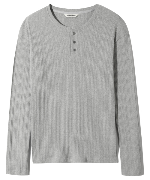BASEMOMENT(ベースモーメント)の「イレギュラーゴルジヘンリーネックTシャツメランジグレー(Tシャツ/カットソー・メンズ・その他・LARGE/MEDIUM)」の8枚目の写真