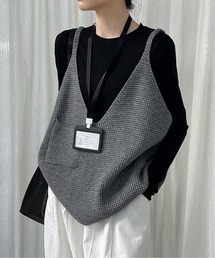 CHUL（チュル）の「ワッフル編みニットビスチェ（ニット/セーター）」