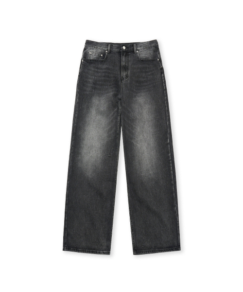 INTEMPOMOOD（インテンポムード）の「シャインウォッシングデニムパンツ_ブラック（デニムパンツ・メンズ・ブラック・SMALL/MEDIUM/LARGE/X-LARGE）」の2枚目の写真