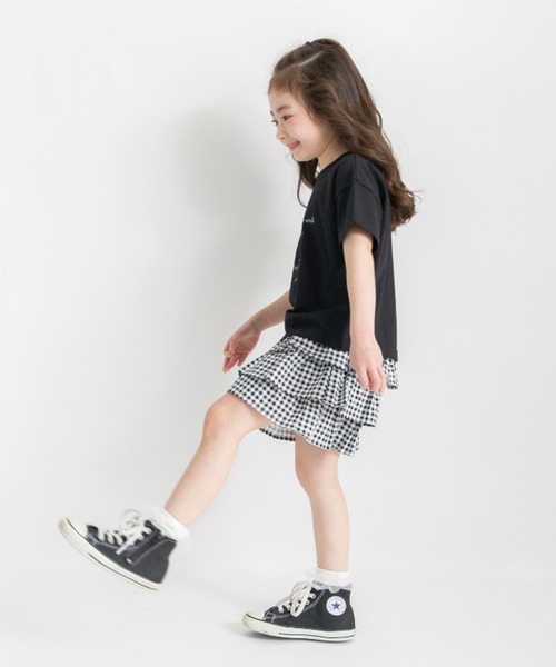 BRANSHES（ブランシェス）の「フリルスカート風ショートパンツ（その他パンツ・キッズ・ブラック/サックスブルー/カラフル/ベージュ/アイボリー/チャコールグレー・100/120/150/140/110/130/90）」の15枚目の写真