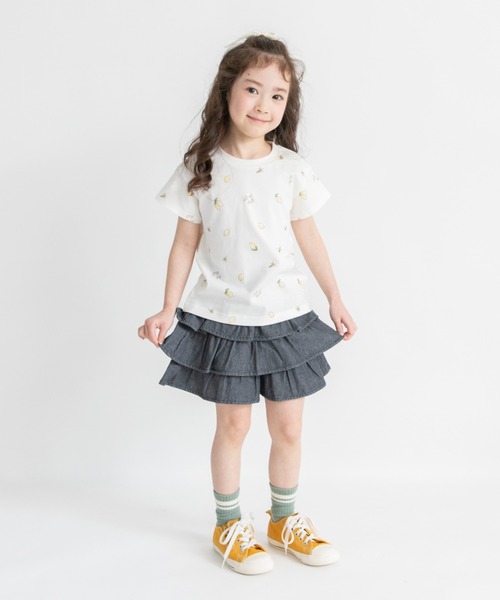 BRANSHES（ブランシェス）の「フリルスカート風ショートパンツ（その他パンツ・キッズ・ブラック/サックスブルー/カラフル/ベージュ/アイボリー/チャコールグレー・100/120/150/140/110/130/90）」の22枚目の写真