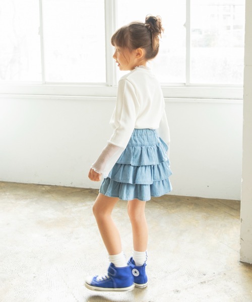 BRANSHES（ブランシェス）の「フリルスカート風ショートパンツ（その他パンツ・キッズ・ブラック/サックスブルー/カラフル/ベージュ/アイボリー/チャコールグレー・100/120/150/140/110/130/90）」の19枚目の写真