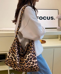 ヒョウ柄ショルダートートバッグ