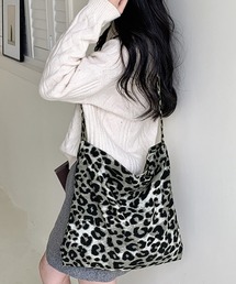 ヒョウ柄ショルダートートバッグ