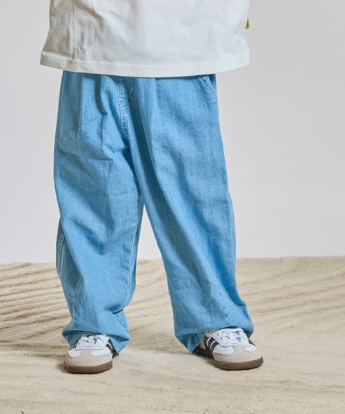 MAKE YOUR DAY(メイクユアデイ)の「9.5分丈バルーンパンツ■80~140cm(その他パンツ・キッズ・ブラウン/サックスブルー/チャコールグレー・140/130/120/110/100/90/80)」の3枚目の写真