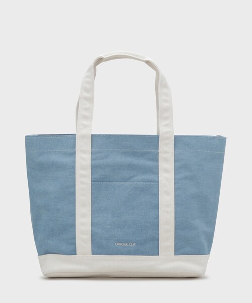 OPAQUE.CLIP（オペークドットクリップ）の「バイカラー帆布BIGトート（トートバッグ・レディース・チャコールグレー/サックスブルー系/ベージュ・00）」の11枚目の写真