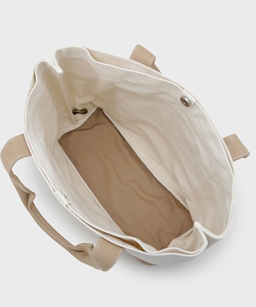 OPAQUE.CLIP（オペークドットクリップ）の「バイカラー帆布BIGトート（トートバッグ・レディース・チャコールグレー/サックスブルー系/ベージュ・00）」の20枚目の写真