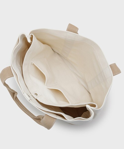 OPAQUE.CLIP（オペークドットクリップ）の「バイカラー帆布BIGトート（トートバッグ・レディース・チャコールグレー/サックスブルー系/ベージュ・00）」の22枚目の写真