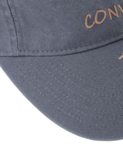 CONVERSE TOKYO（コンバーストウキョウ）の「WASHED EMBROIDERED LOGO CAP（キャップ・レディース・ブラウン/ブラック/ブルー・FREE）」の11枚目の写真